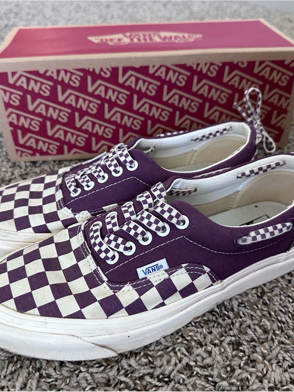 Vans Unisex 95 Lacey DX Checkerboard Lace-Up Slip-on Sneakers